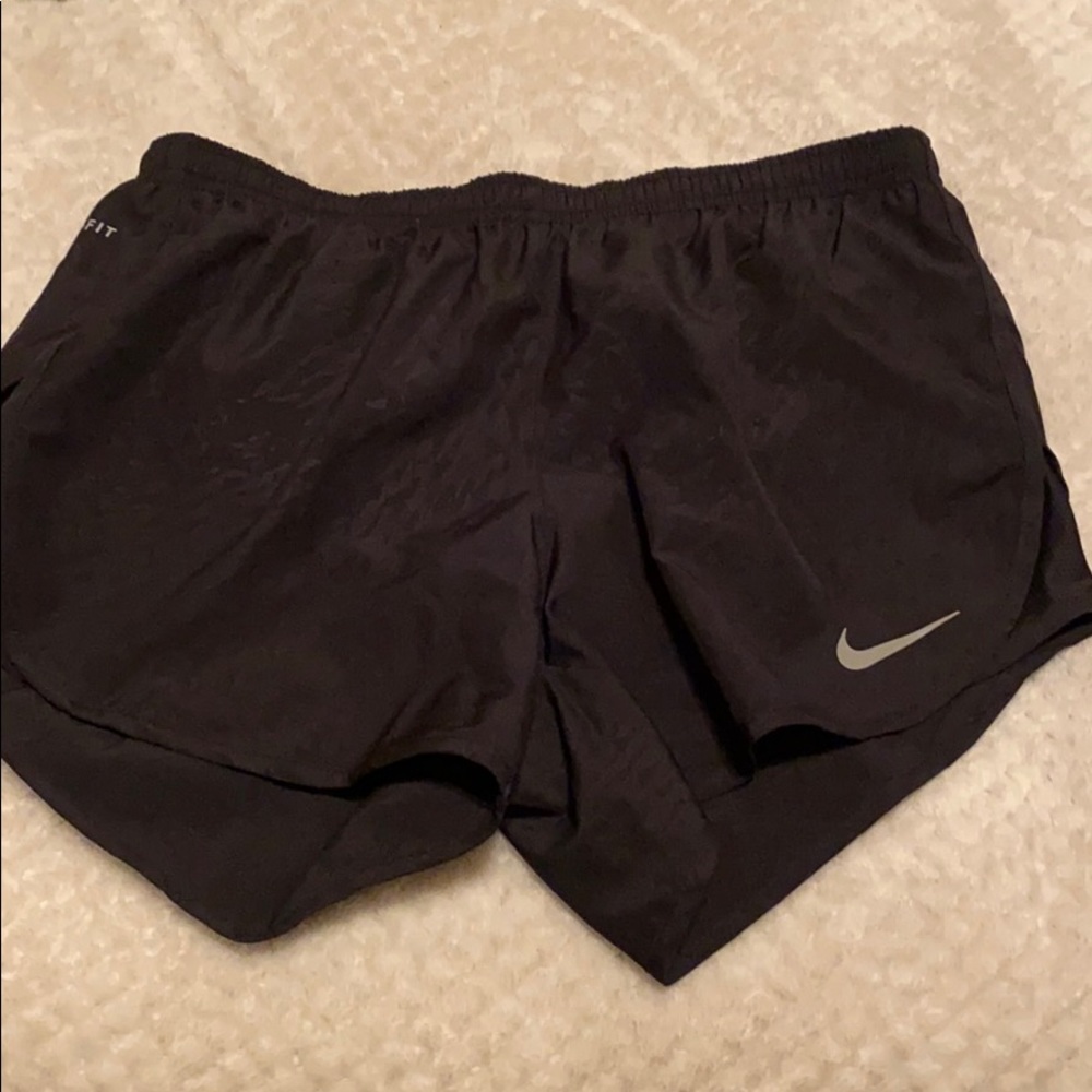 Black nike running shorts